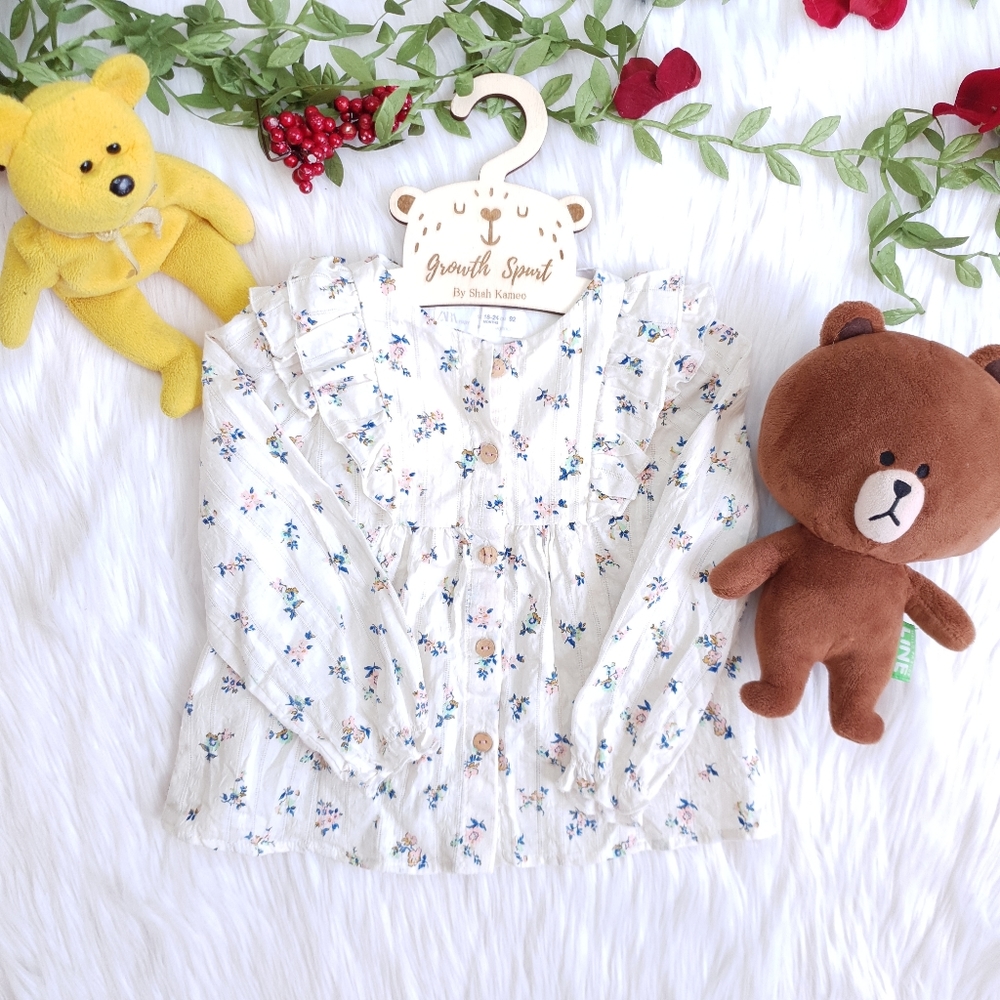 ZARA Baby Girl Floral Blouse 18-24M